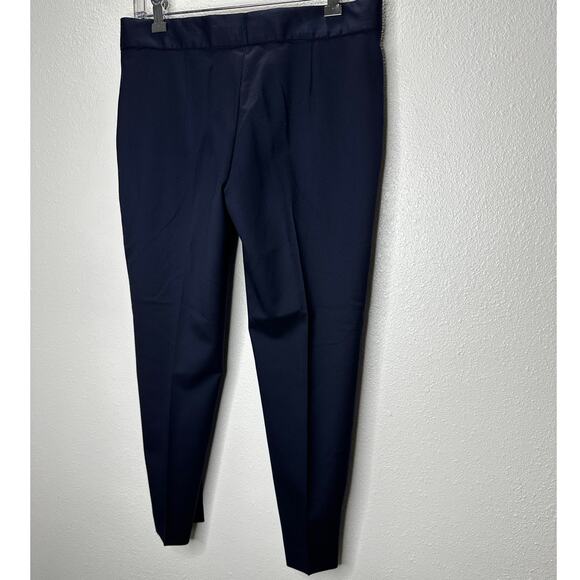 Stella McCartney Navy Vivian Wool Tapered Leg Zip Ankle Trouser Pant 40 / M - Picture 7 of 16